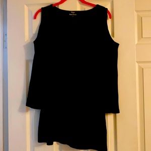 Ladies open shoulder LS Velvet Top M